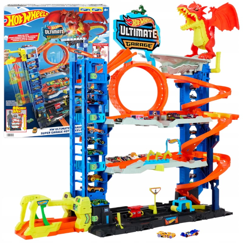 HOT WHEELS CITY MEGA GARAŻ ATAK SMOKA TOR TEMATYCZNY 4 POZIOMY