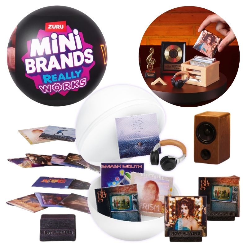 Kula Niespodzianka Mini Brands Really Works Vinyl Kapsuła 4 Płyty Winylowe I Akcesorium Figurka Minis 3+