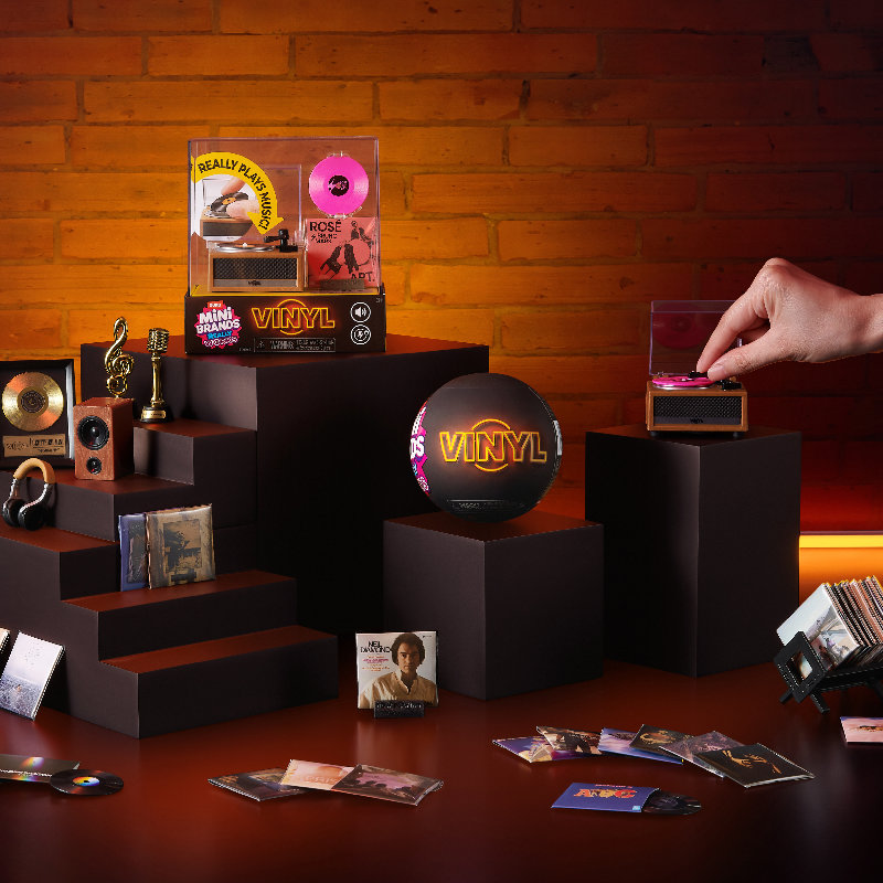 Zestaw 3 szt. Kula Niespodzianka Mini Brands Really Works Vinyl Kapsuła 4 Płyty Winylowe I Akcesorium Figurka Minis 3+