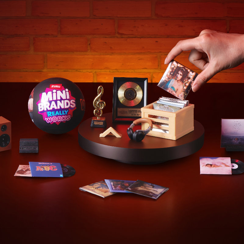 Zestaw 3 szt. Kula Niespodzianka Mini Brands Really Works Vinyl Kapsuła 4 Płyty Winylowe I Akcesorium Figurka Minis 3+