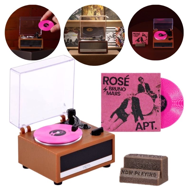 Działający Prawdziwy Gramofon Mini Brands Vinyl Figurka Płyta Winylowa Akcesoria Minis 3+