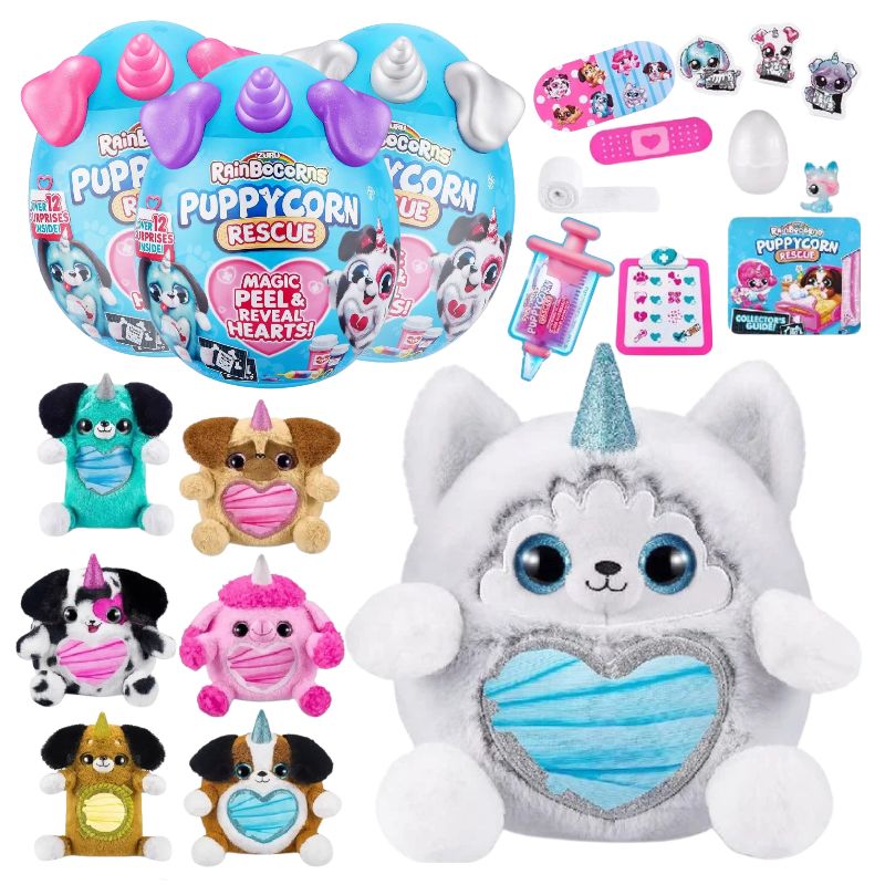 Zestaw Zuru Niespodzianka Rainbocorns Puppycorn Rescue Maskotka Zwierzątko Akcesoria Do Leczenia 19 El 3+