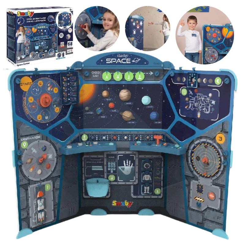 Zestaw Smoby Space Center Kosmiczne Centrum Edukacyjne Naukowe Dla Dzieci Nauka Akcesoria 68 el. 5+