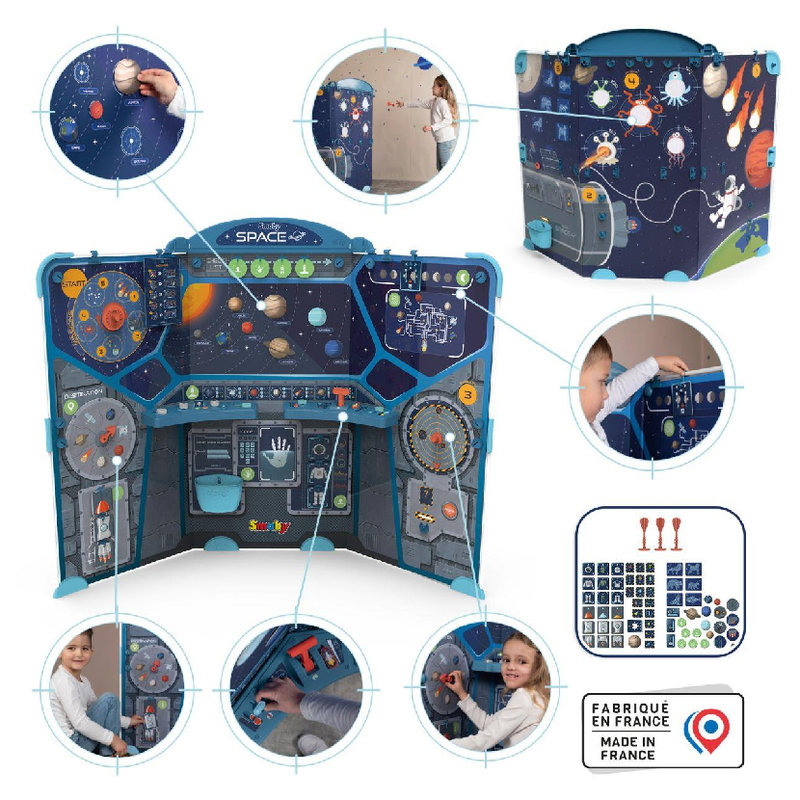Zestaw Smoby Space Center Kosmiczne Centrum Edukacyjne Naukowe Dla Dzieci Nauka Akcesoria 68 el. 5+