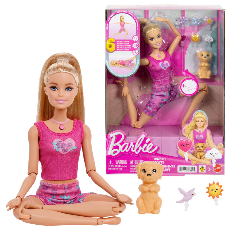 Lalka Interaktywna Barbie Medytacja Ruch I Relaks Zabawka Dla Dzieci Akcesoria Zestaw Piesek